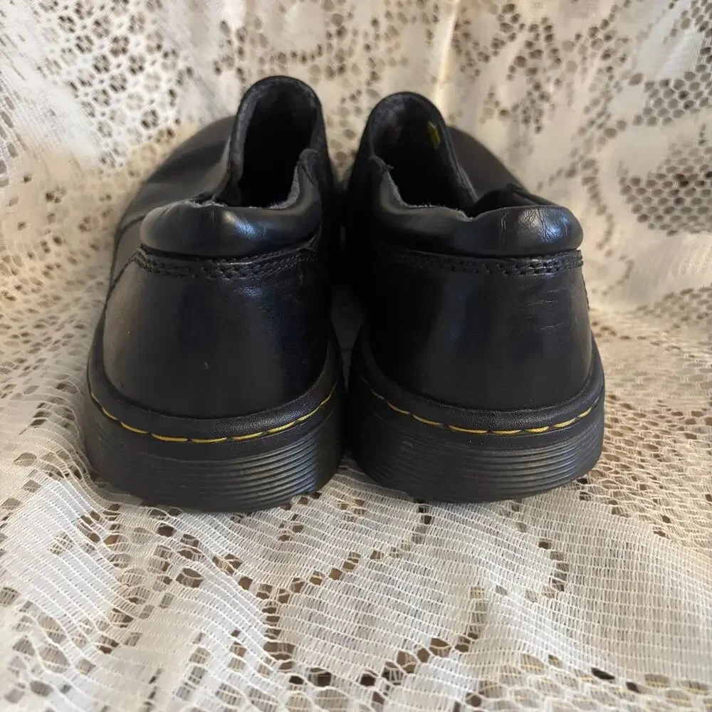 Dr. Martens Men's US 8 Black Leather Work Loafer Shoes